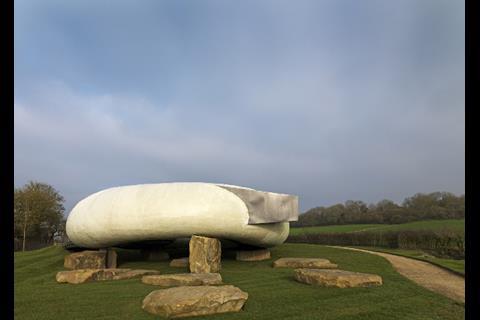 Smiljan Radic's Serpentine Pavilion in its new home at Hasuer and Wirth in Somerset